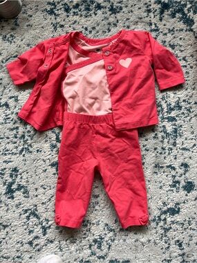 Monica + Andy 3 piece outfit 3-6 months
